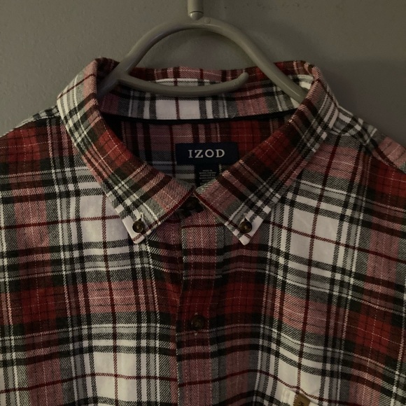 NWOT IZOD Flannel Button Down Shirt - Picture 3 of 4